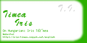 timea iris business card